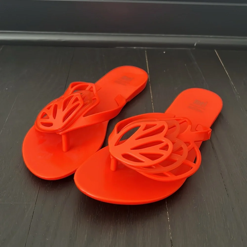 NWT Mini Melissa Harmonic flip flop new fly sandal size 3 - Picture 2 of 12